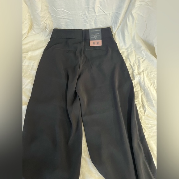 Banana Republic Black Stretch Wide Leg Trousers - Picture 3 of 7